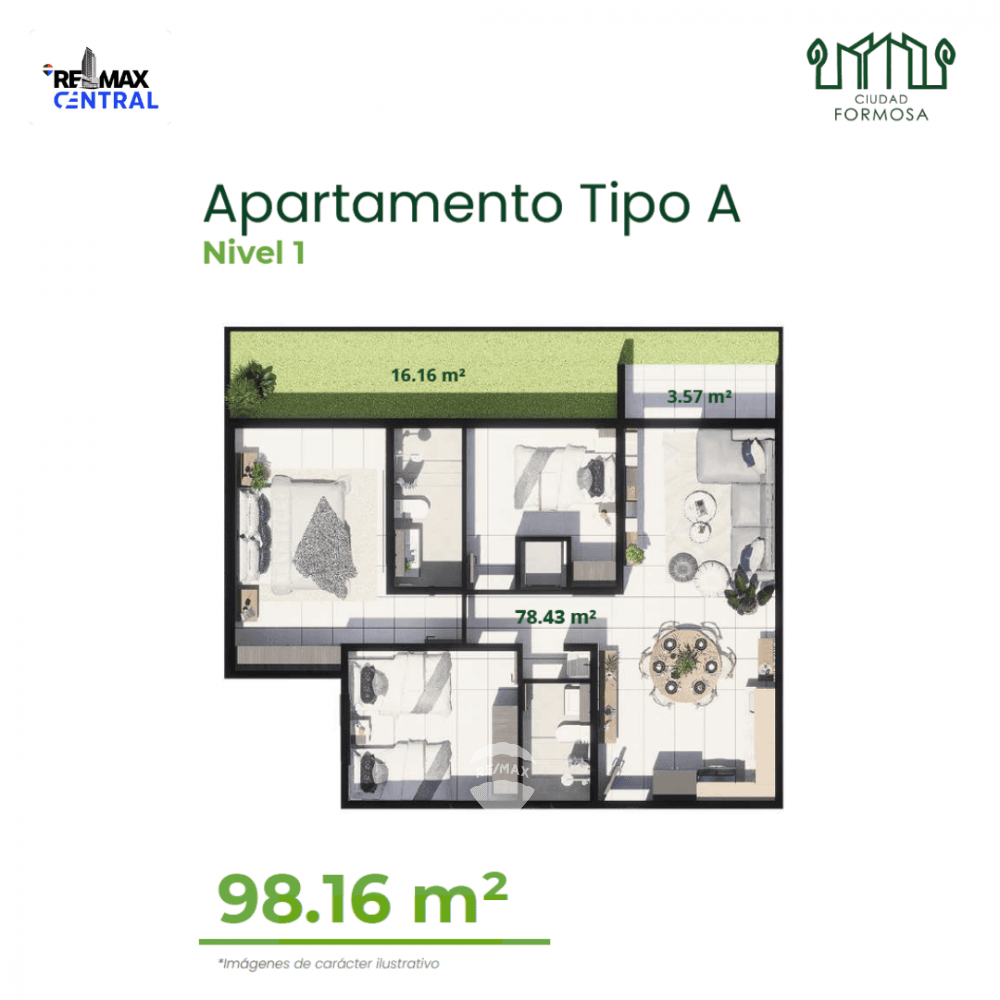 APARTAMENTO EN CIUDAD FORMOSA MODELO A NIVEL 1