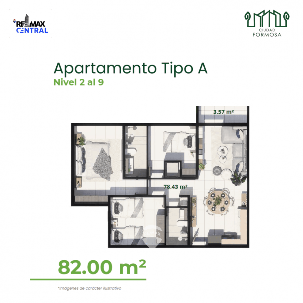 APARTAMENTO EN CIUDAD FORMOSA MODELO A NIVEL 5 y 6